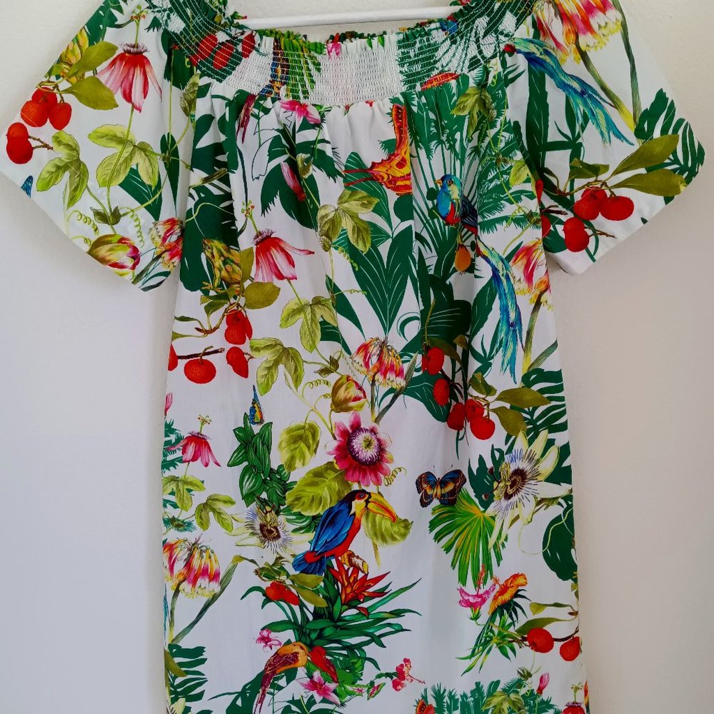 J. Crew Jungle Dress - Off the Shoulder